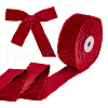 10 Yards Velvet Frayed Ribbon SRIB-WH0011-226B-1