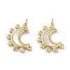 Rack Plating Brass Micro Pave Cubic Zirconia Pendants KK-C052-29G-1