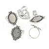 Vintage Adjustable Iron Finger Ring Components Alloy Cabochon Bezel Settings PALLOY-Q300-10AS-NR-5
