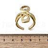 Brass Micro Pave Clear Cubic Zirconia Open Cuff Rings RJEW-F179-02G-3