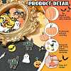 30Pcs 6 Styles Halloween Rack Plating Alloy Enamel Pendants PALLOY-CJ0002-32-3