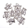 Tibetan Style Antique Silver Angel Pendants X-TIBEB-A11978-AS-LF-4