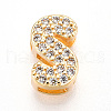 Brass Micro Pave Cubic Zirconia Charms KK-N254-217G-S-1