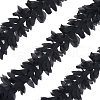 AHADERMAKER 5 Yards Polyester Chiffon Leaf Lace Ribbon DIY-GA0007-32B-1