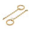 Ion Plating(IP) 304 Stainless Steel Split Key Ring Clasps X1-STAS-L226-009A-G-2