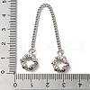 Rack Plating Alloy Safety Chains Rhinestone European Safety Chains PALLOY-S189-35P-3