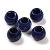 Synthetic Gemstone Imitation Lapis Lazuli European Beads G-R488-01L-1