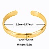 Stylish European and American Texture 304 Stainless Steel Cuff Bangles for Women RC0400-2-1