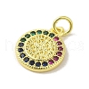 Brass Micro Pave Cubic Zirconia Charms KK-M283-21B-02-2