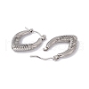 Non-Tarnish 304 Stainless Steel Teardrop Hoop Earrings for Women EJEW-E199-13P-2