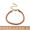 Twisted Nylon Cord Bracelets for Women BJEW-V007-01G-05-3