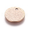 Ion Plating(IP) 304 Stainless Steel Textured Pendants STAS-I098-01-12mm-RG-2