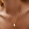 Brass Pave Natural Shell Pendant Necklaces for Women FS-WG5BA91-12-1