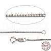 Anti-Tarnish Rhodium Plated 925 Sterling Silver Wheat Chains Necklace for Women STER-I021-07P-6