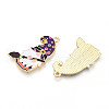 Alloy Enamel Pendants ENAM-T022-01G-2
