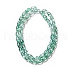 Electroplate Transparent Glass Beads Strand GLAA-G088-06E-2