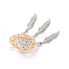 Handmade Glass Seed Beads Pendants PALLOY-MZ00766-04-4