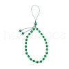 Natural & Dyed Malaysia Jade Mobile Straps HJEW-JM03418-03-2