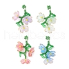 Acrylic Flower Pendants PALLOY-TA00252-1
