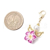 Plumeria Angel Polymer Clay & Glass Seed & Glass Pearl Beaded Pendant Decorations HJEW-MZ00222-3