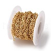 Brass Textured Oval Link Chains CHC-H113-26G-3