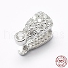 Anti-Tarnish Rhodium Plated 925 Sterling Silver Micro Pave Cubic Zirconia Pendant Bails STER-E053-10P-3