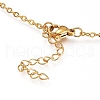 Brass Micro Pave Clear Cubic Zirconia Pendant Necklaces NJEW-L146-17P-4