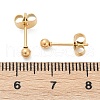 Ion Plating(IP) 304 Stainless Steel Stud Earrings EJEW-L215-57A-G-2