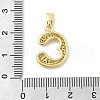 Brass Micro Pave Cubic Zirconia Pendants ZIRC-C012-01G-03-3