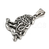 316 Surgical Stainless Steel Pendants STAS-E212-129AS-2