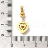 Ion Plating(IP) 304 Stainless Steel Micro Pave Cubic Zirconia Pendants STAS-H228-03G-01-3