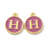 Golden Plated Alloy Enamel Charms ENAM-XCP0001-13H-1