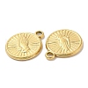 Ion Plating(IP) 304 Stainless Steel Pendants STAS-L020-006G-2