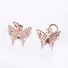 Long-Lasting Plated Brass Micro Pave Cubic Zirconia Charms ZIRC-F069-32RG-2