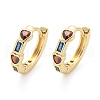 Heart with Rectangle Brass Micro Pave Colorful Cubic Zirconia Hoop Earrings EJEW-Z102-27G-4