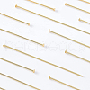 BENECREAT 100Pcs Brass Flat Head Pins KK-BC0002-84A-4
