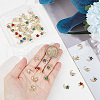 HOBBIESAY 48Pcs 8 Colors Light Gold Tone Alloy Cabochons MRMJ-HY0002-47-3