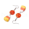 304 Stainless Steel with Plastic Dangle Earrrings EJEW-JE06084-5