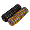 DICOSMETIC 2 Rolls 2 Colors PP Striped Mesh Ribbons SRIB-DC0001-02-1