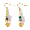 Bohemian Vintage Oval Natural Mixed Stone Stud Earrings TG1594-1