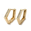 Brass Micro Pave Cubic Zirconia Hoop Earring EJEW-L271-21KCG-01-1