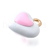 Zinc Alloy Enamel Charms FIND-U029-01G-07-2