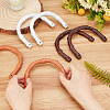   6Pcs 3 Style Wooden U-Shaped Bag Handles FIND-PH0010-40-3