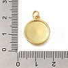 Flat Round with Sun Rack Plating Brass Pendants KK-I716-18G-3