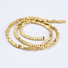 Electroplate Non-magnetic Synthetic Hematite Beads Strands G-J382-2x4x2mm-B03-F-1