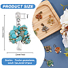 21Pcs 21 Styles Mixed Gemstone Chip  European Dangle Charms PALLOY-AB00057-2