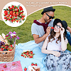 AHADERMAKER 55Pcs 6 Styles Plastic Imitation Strawberry DJEW-GA0001-54-6