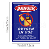Waterproof PVC Warning Sign Stickers DIY-WH0237-002-2