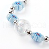 Adjustable Handmade Millefiori Glass Beaded Bracelets BJEW-JB06074-02-2
