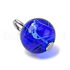 Drawbench Spray Painted Transparent Glass Charm PALLOY-JF03509-02-3